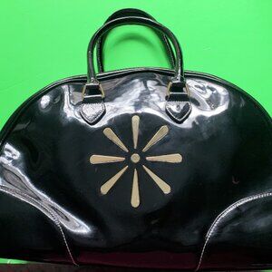 Isaac Mizrahi Black Large Patent Tote